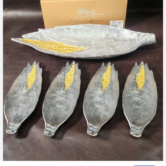 Michael aram golden Corn-Shaped Serving Dishes - Picture 2 of 2